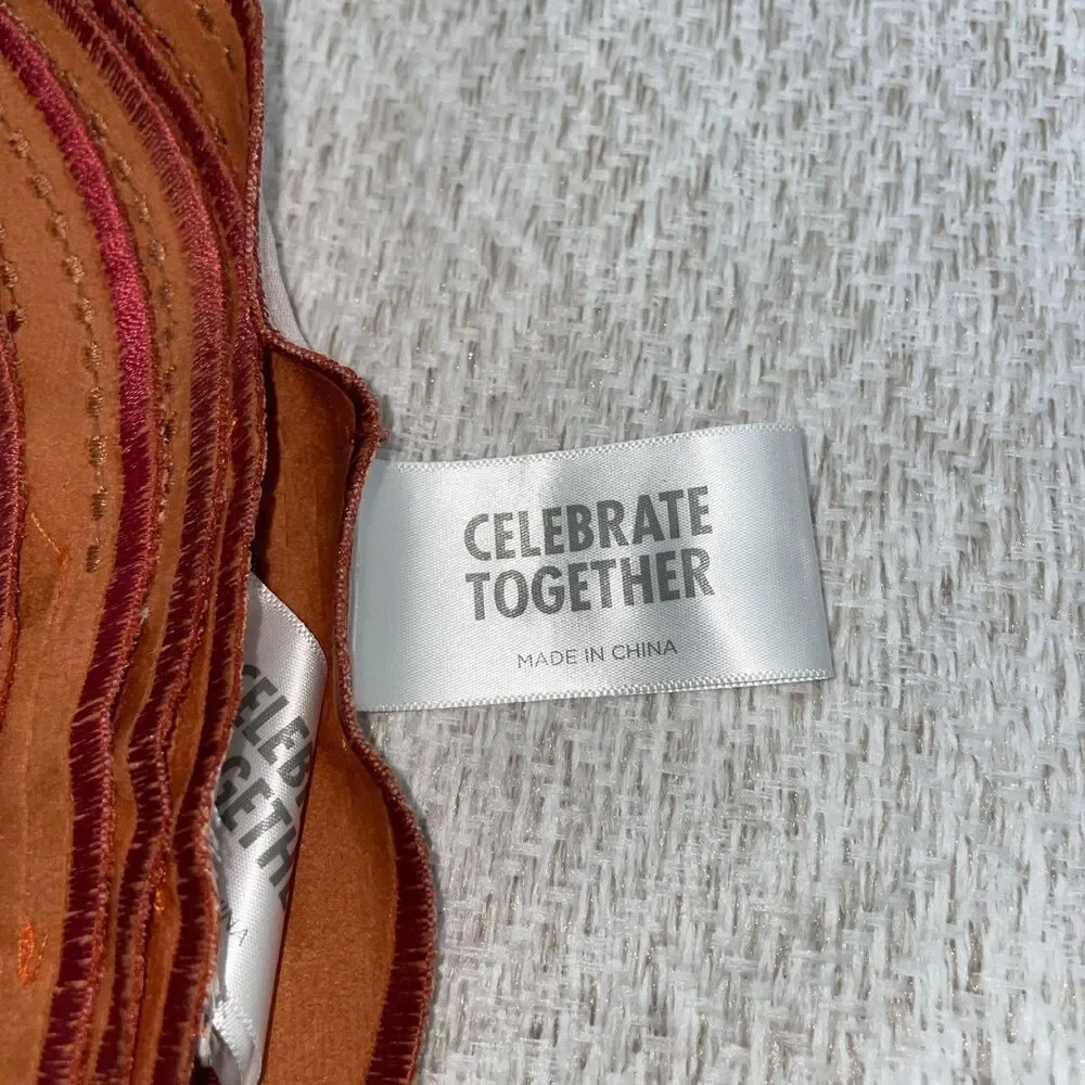 Celebrate Together Fall Pumpkin Thanksgiving Table Setting Placemats Set of 6